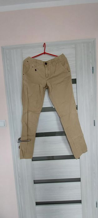Spodnie beżowe bryczesy unisex L  tommy hilfiger denim z m