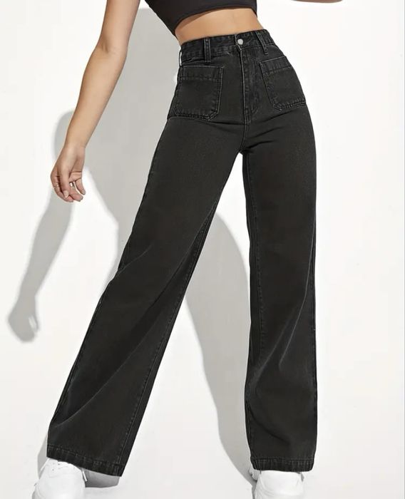 Джинси жіночі чорні палаццо