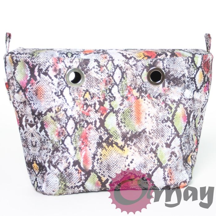 organizer OBAG URBAN MINI wąż brąz beż 2 kieszenie wkład VIP OMAY
