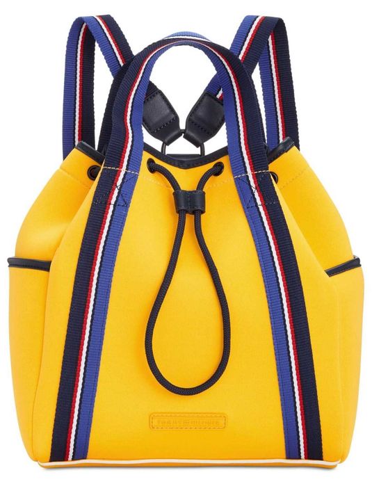 Класний яскравий оригінальний рюкзак-мішок з неопрену Tommy Hilfiger