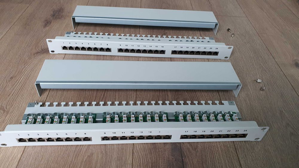 Patch panel patchpanel LAN panel 24xRJ45 UTP kat.5e 19cali wysokość 1U