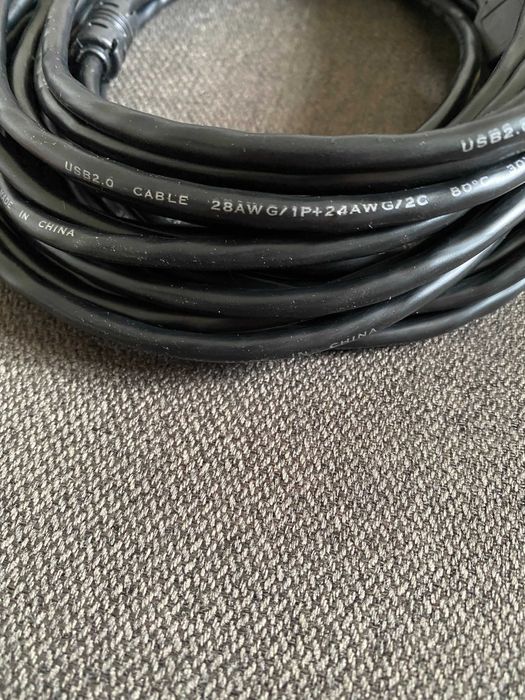 Кабель USB-подовжувач AM-AF 10 метрів чорний тато-мама