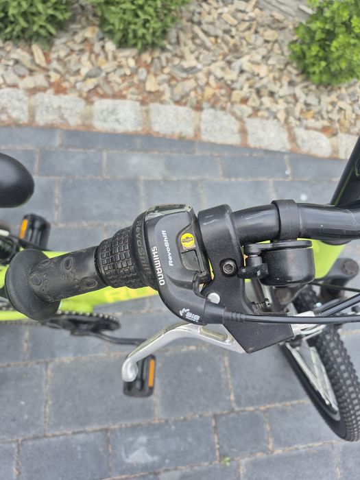 Rower Romet 16', boczne regulowane kółka,  rączka do nauki jazdy