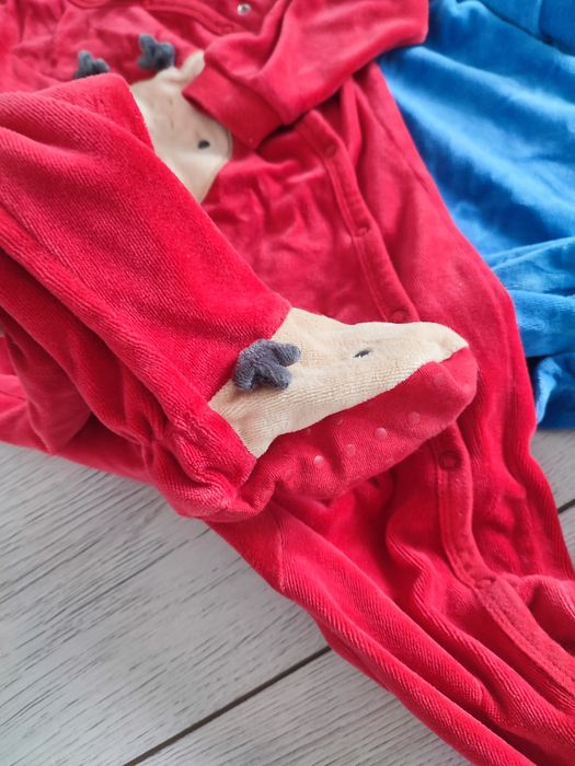 Pajace piżamka welurowa h&m r.92 2 pak