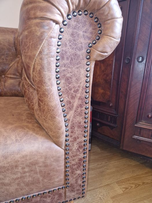 Sofa CHESTERFIELD SKÓRZANA kanapa bardzo elegancka Klasa i Kunst