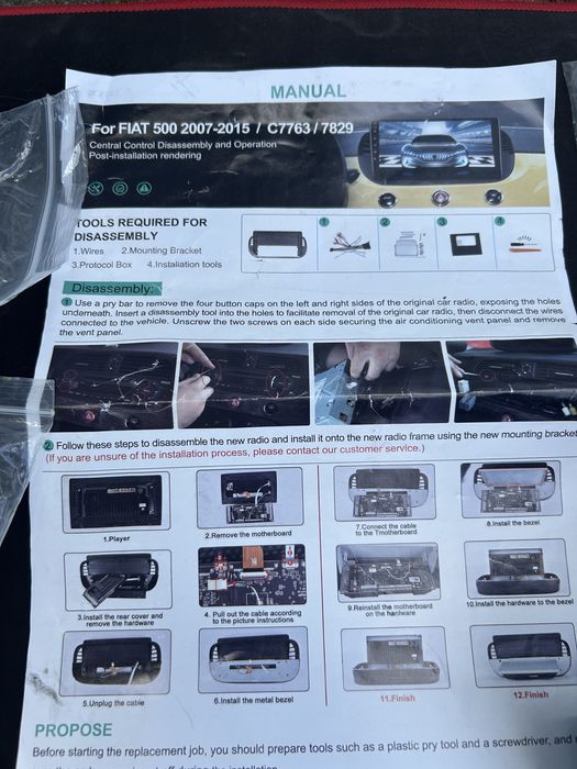 Radio android Fiat 500 2/64 GB