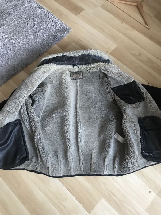 Kożuch krótki naturalny  męski Armanii Jeans r. 52 Vintage.