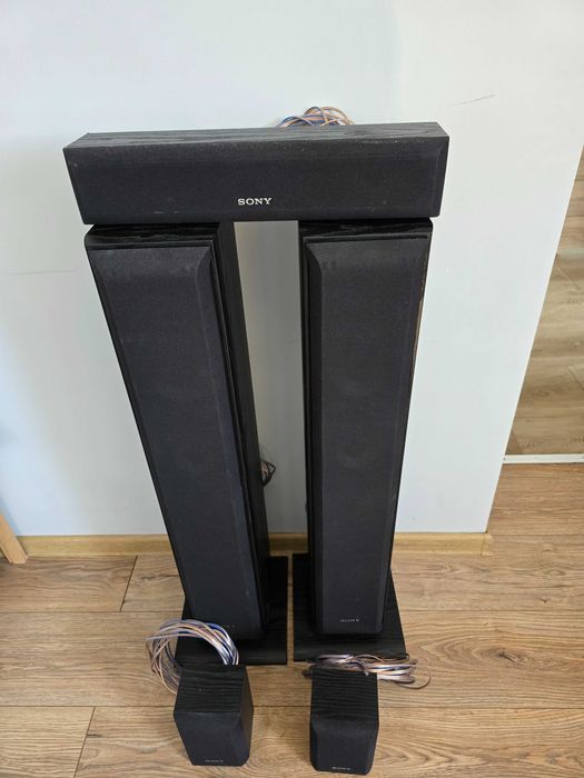 Kino domowe SONY 5.0 + Amplituner YAMAHA RX-V430RDS, pilot, nowe kable
