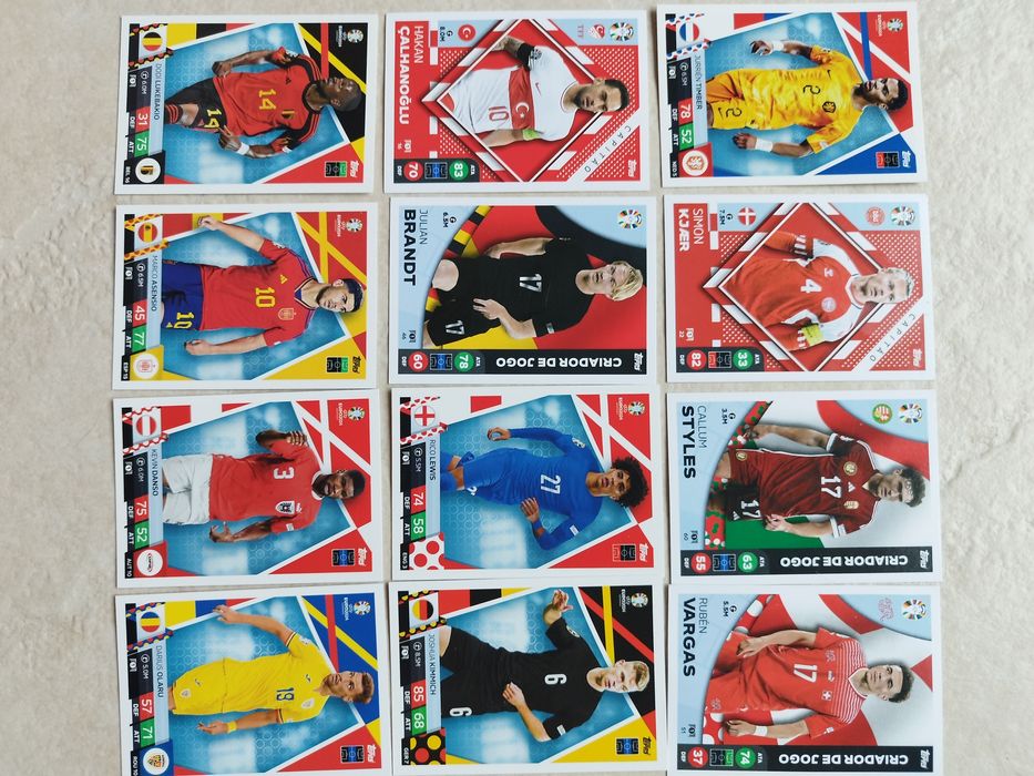 Cromos Match attax euro 2024 Cristiano Ronaldo e outros jogadores