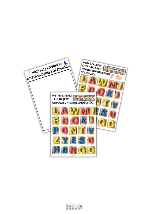 ALFABET – karty pracy dla dzieci | wycinanie, terapia ręki, PDF