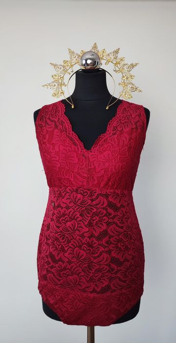 Body koronkowe sesja kobieca ciążowa Kama