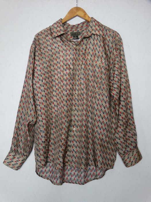 Vintage jedwabna koszula 100% silk streetwear 90's _ L 40