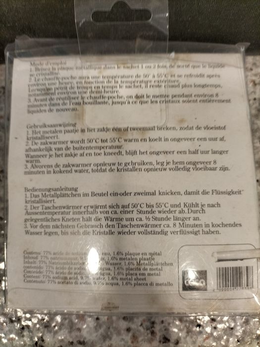 Almofada para aquecer mãos nova