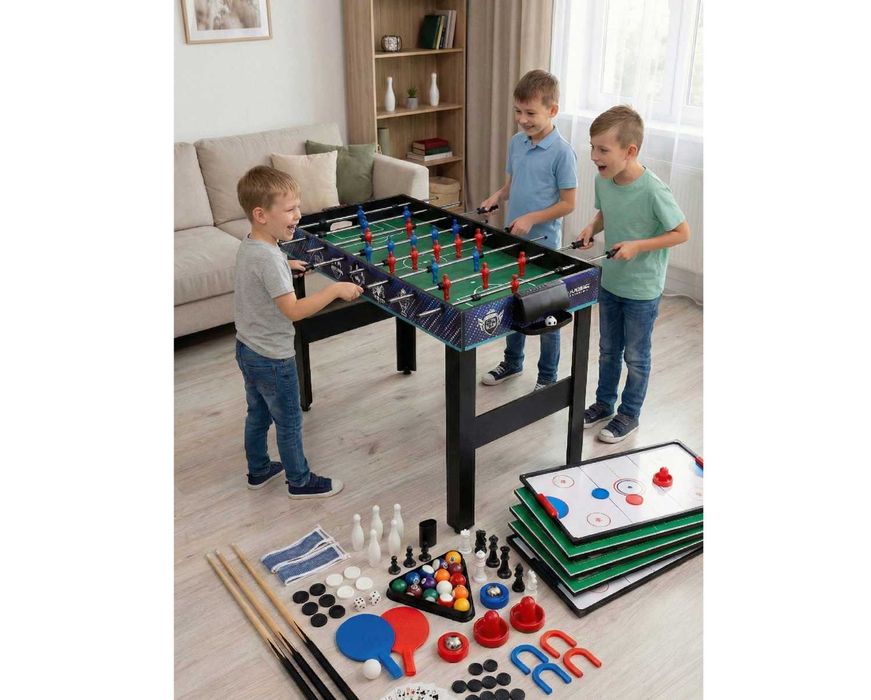 ABSOLUTNY HIT! Stół Wielofunkcyjny 12w1 Piłkarzyki Bilard Cymbergaj