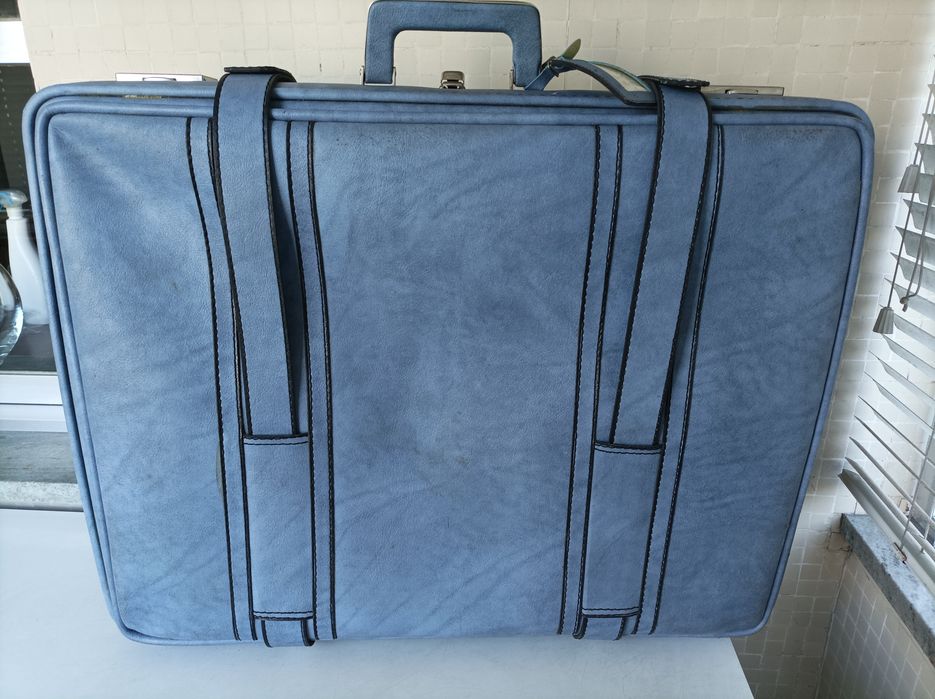 Mala de viagem vintage azul