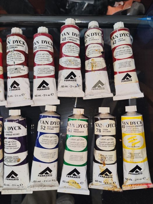 16 Tintas de óleo Van Dyck- Ferrario 60 ml (seladas)