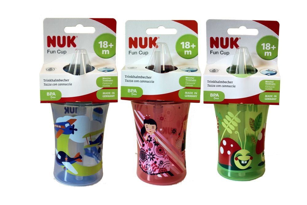 Поїльник з силіконовою трубочкою NUK 300 мл. від 18 місяців