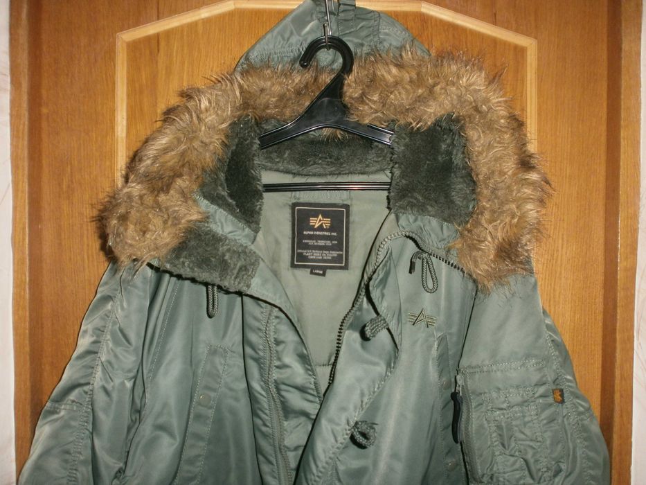 Куртка парка аляска Alpha Industries N-3B, олива, L, наш 56. ПОГ-70 см