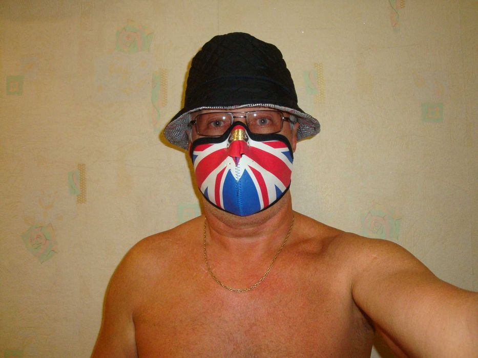 Маска неопреновая с флагом США и Великобритании