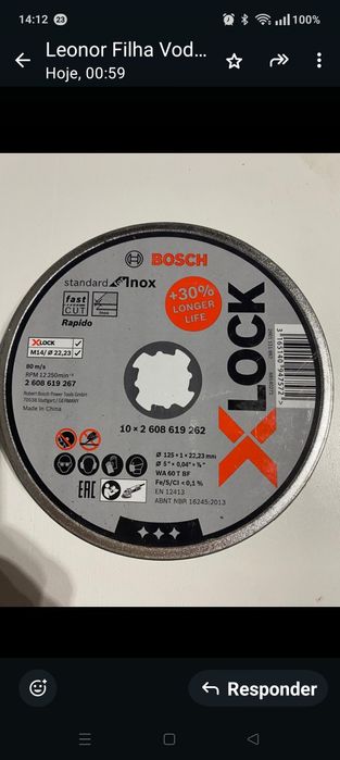 Disco corte Bosch Inox