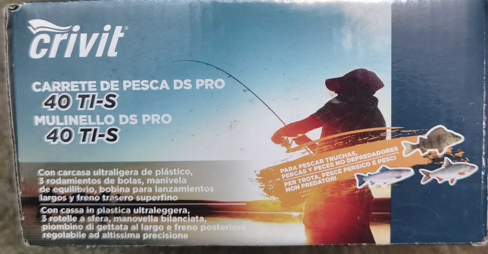 Carreto para cana de pesca novo e selado na caixa