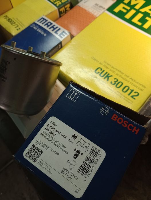 Filtry paski klocki nowe części
