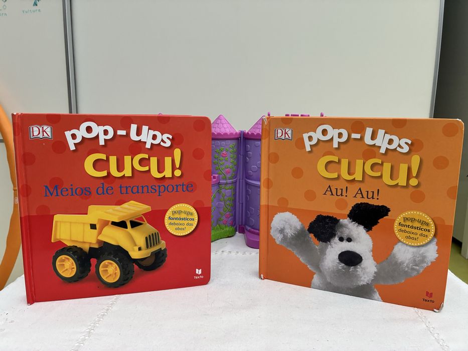 Livros bebe Pop-ups CUCU! Caes e Transportes