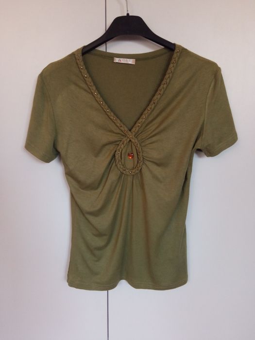 T-shirt zgniło-zielony