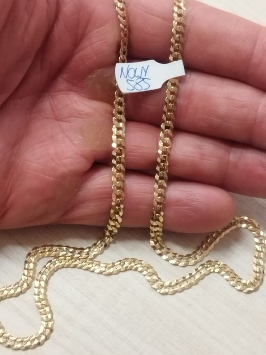 Nowy złoty łańcuch pancerka 585 14k 55cm 11.30gr unikat!!
