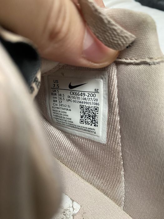 Nike Air Force 1 Low Pixel Particle Beige pudrowy róż sneakersy