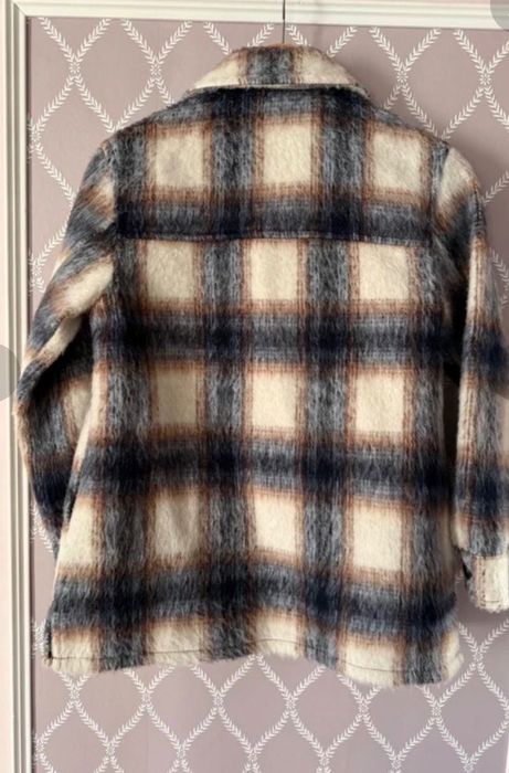Esprit koszulowa kurtka w kratkę XS lekki oversize