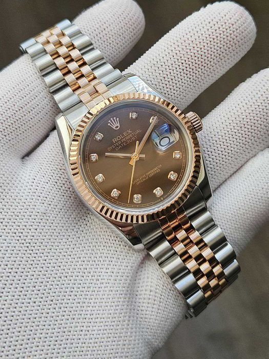 Жіночий механічний годинник Datejust Chocolate Diamond 36 mm- Lady