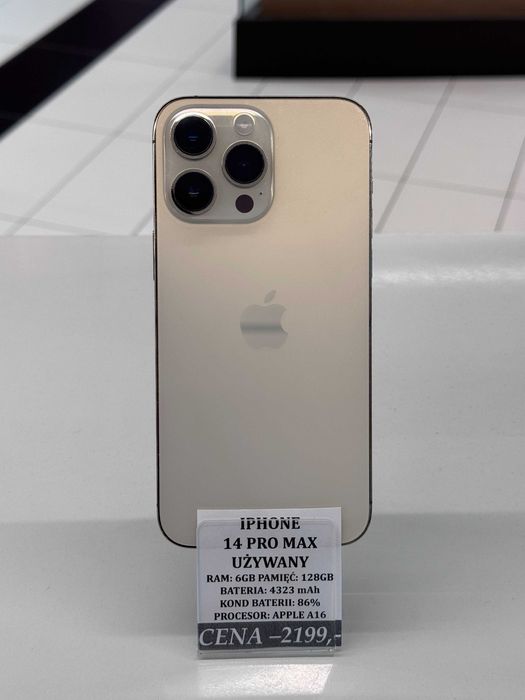iPhone 14 PRO MAX 128GB Bat 86% Topcase Vivo *Raty 0%