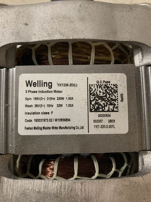 Двигатель Whirlpool fwsg61083wbvua