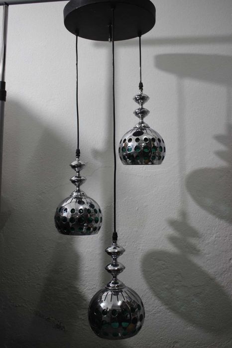 Antigo candeeiro - Space Age - Anos 60 / 70 - Cromado - Design