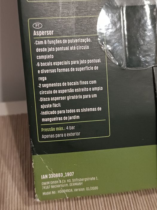 Aspersor Novo Parkside