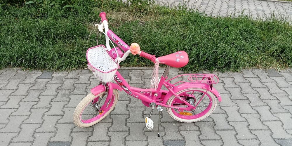 Rower Rowerek Dla Dziewczynki Dziecka MEXLLER PINKY koła 16