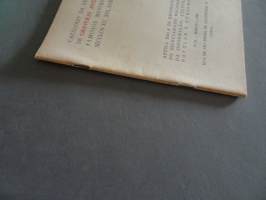 Catálogo da exposição de Gravuras Antigas de famosos mestres - 1948