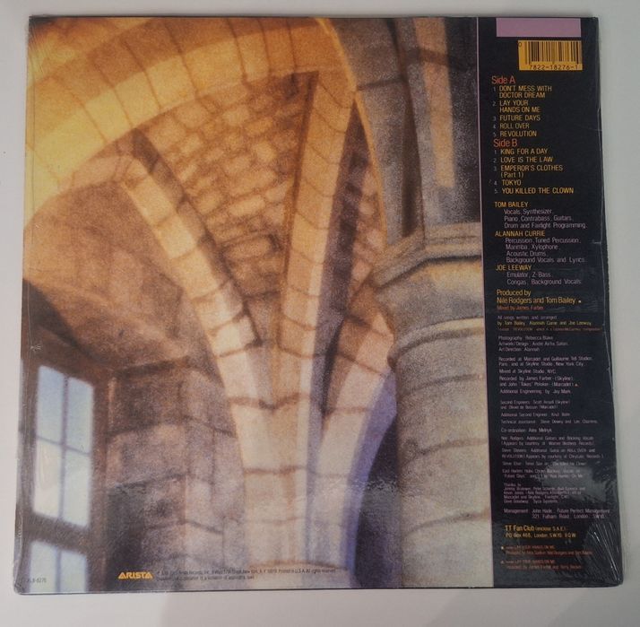 Thomson Twins.  Here's to Futur Days. Winyl USA 1985 r.