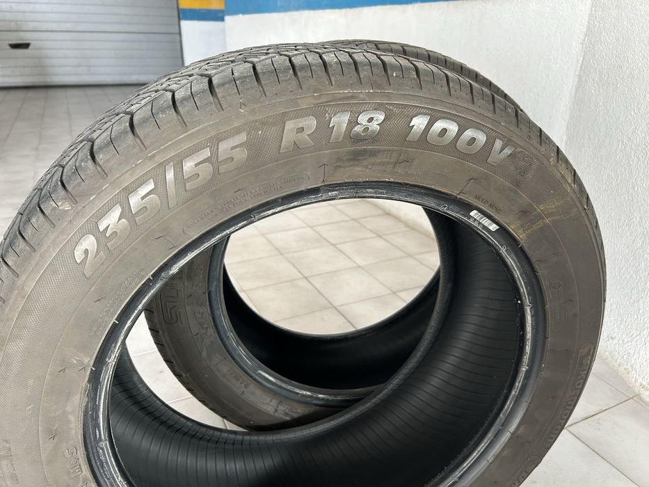 2 pneus “Kormoran” 235/55 R18 100V, como novos.