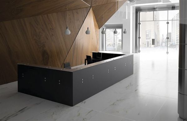 Balcão Receção estrutura metálica tampos madeiras várias medidas Novo