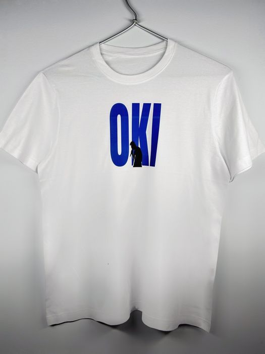 Koszulka OKI 47 Jeżyk T-shirt niebieski napis Rap Tee