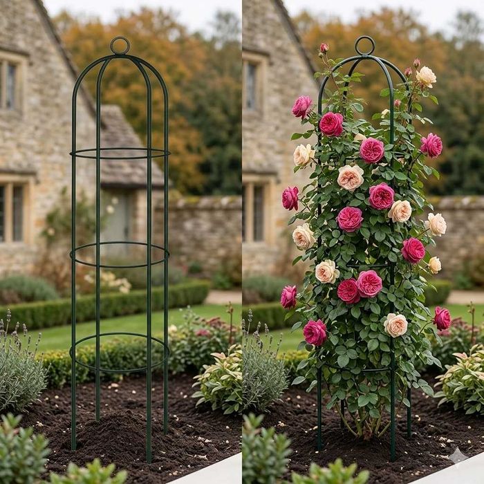 Садова опора для троянд 190 см обеліск для рослин винограду пергола