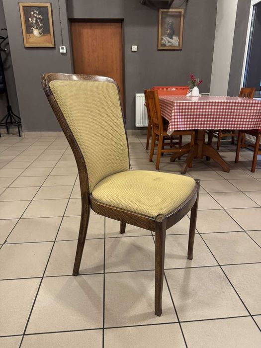 Krzesła PRL retro restauracyjne drewniane – komplet 23 szt.