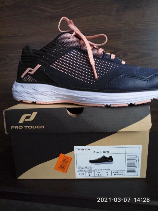 Кроссовки Pro Touch Elexir 10 темно-синего цвета р.41. стелька 27 см.