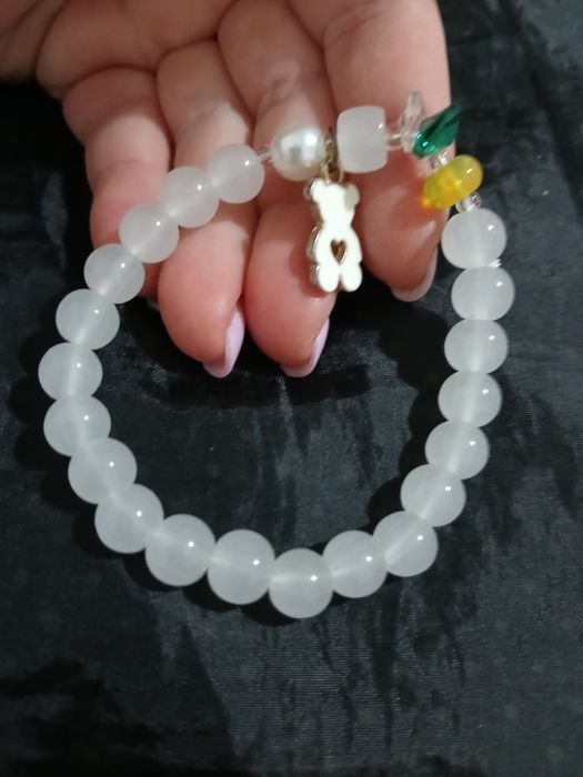 Pulseira elástica com pendente urso