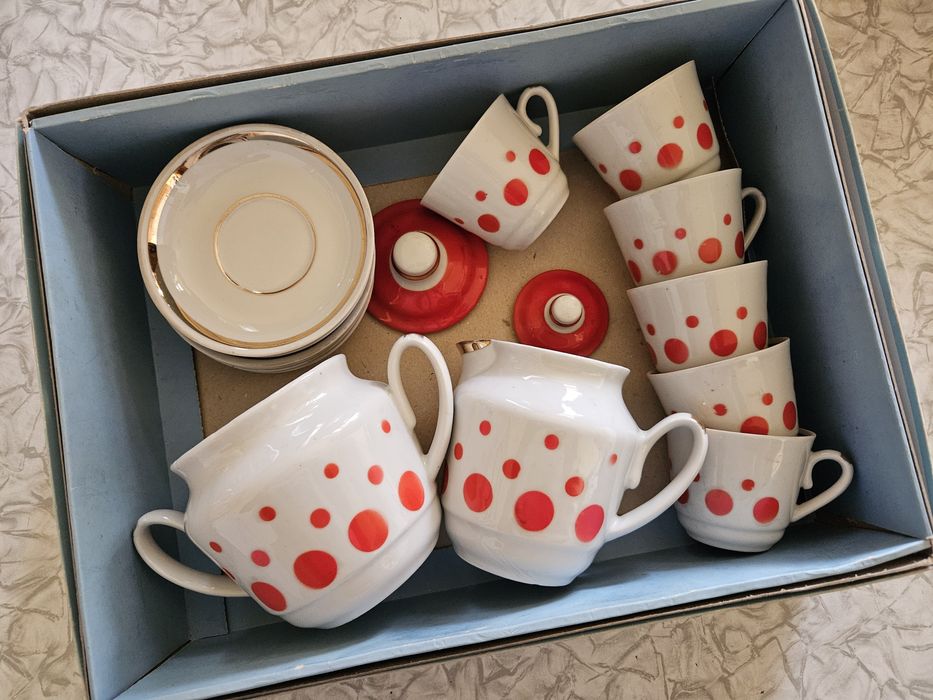 Кавовий або чайний сервіз 6 персон в ретро стилі
