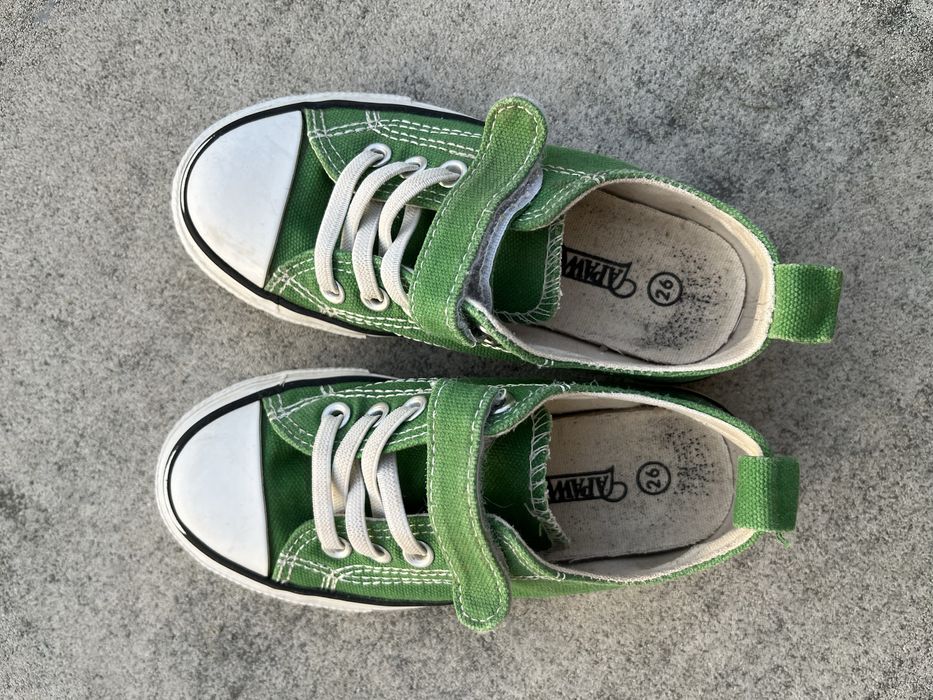 Zielone trampki gumka rzep 26