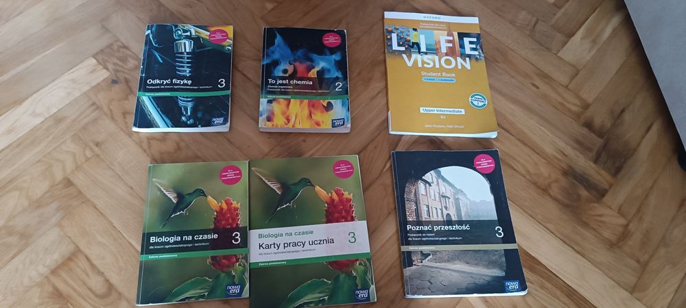 Podręczniki i karty pracy liceum klasy 1,2,3