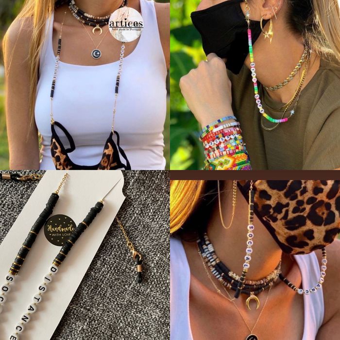 Correntes para oculos e mascaras